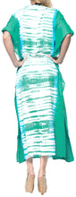 Load image into Gallery viewer, la-leela-rayon-tie_dye-caftan-beach-dress-vacation-top-green_1384-osfm-14-32w