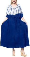 Load image into Gallery viewer, la-leela-lounge-rayon-tie_dye-long-caftan-dress-girl-royal-blue_1401-osfm-14-32w-l-5x