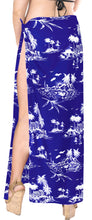 Load image into Gallery viewer, LA LEELA Women Sarong Wrap Swimwear Cover Up Beach Yoga Mats One Size Blue_B724