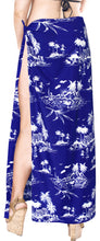 Load image into Gallery viewer, LA LEELA Women&#39;s Printed Long Beach Wrap Beach Swimsuit Cover Up  Sarong Wrap- ONE SIZE