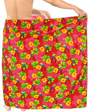 Load image into Gallery viewer, LA LEELA Soft Light Digital Cover Up Hawaiian Mens Wrap Beach 78&quot;X39&quot; Pink 3316 906430