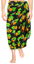 Load image into Gallery viewer, LA LEELA Light Digital Swimsuit Tie Wrap Pareo Men&#39;s Beach 78&quot;X39&quot; Blue 7129 906432
