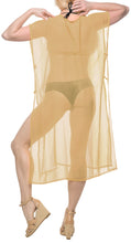 Load image into Gallery viewer, La Leela Chiffon Open Sides Swimwear Beachwear Bikini Swimsuit Sheer Cover up Pi
