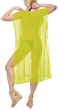 Load image into Gallery viewer, La Leela Chiffon Open Sides Swimwear Beachwear Bikini Swimsuit Sheer Cover up Bl