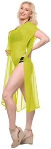 La Leela Chiffon Open Sides Swimwear Beachwear Bikini Swimsuit Sheer Cover up Bl