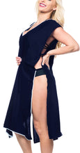 Load image into Gallery viewer, La Leela Rayon Tie Dye Bikini Swimwear Swimsuit Beach Cover up Blouse Kimono Yel