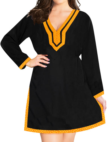 LA LEELA-Bikini-Swimwear-Swimsuit-Beach-Cardigan-Cover-ups-Women-Dresses-Solid-Black