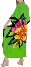 Load image into Gallery viewer, la-leela-rayon-printed-caftan-beach-dress-top-parrot-green_1413-osfm-12-20wl-2x