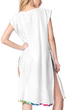 Load image into Gallery viewer, La Leela Open Side Beachwear Bikini Swimwear Swimsuit White Beach dress Cover up