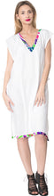 Load image into Gallery viewer, La Leela Open Side Beachwear Bikini Swimwear Swimsuit White Beach dress Cover up