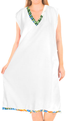 La Leela Open Side Beachwear Bikini Swimwear Swimsuit White Beach dress Cover up