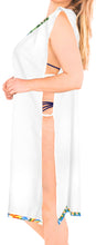 Load image into Gallery viewer, La Leela Open Side Beachwear Bikini Swimwear Swimsuit White Beach dress Cover up