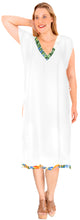 Load image into Gallery viewer, La Leela Open Side Beachwear Bikini Swimwear Swimsuit White Beach dress Cover up