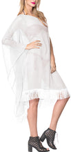 Load image into Gallery viewer, La Leela Off Shoulder Womens Swimsuit Beachwear Kimono Cover up Dress Blouse Whi
