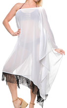 Load image into Gallery viewer, La Leela Off Shoulder Womens Swimsuit Beachwear Kimono Cover up Dress Blouse Whi