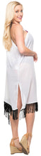 Load image into Gallery viewer, La Leela Off Shoulder Womens Swimsuit Beachwear Kimono Cover up Dress Blouse Whi