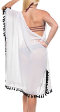 Load image into Gallery viewer, la-leela-chiffon-solid-loose-casual-cover-up-osfm-8-18-m-xl-white_557-white_b542