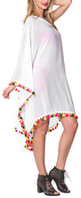 Load image into Gallery viewer, La Leela Womens Off Shoulder Beachwear Bikini Swimwear Sheer Cover up Kimono Whi
