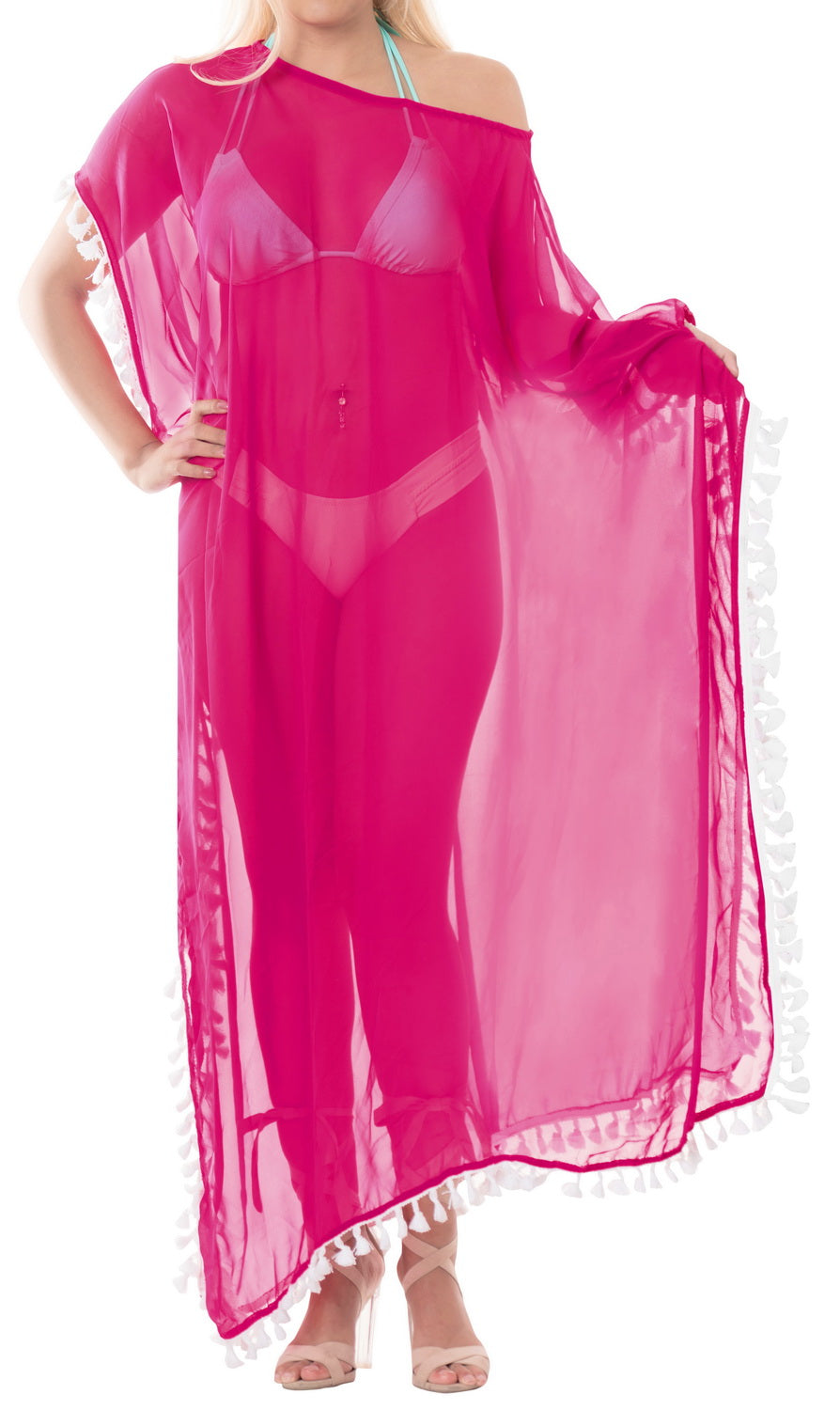 la-leela-chiffon-solid-long-caftan-womens-dark-pink_4108-osfm-14-18w-l-2x