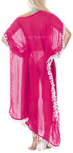 Load image into Gallery viewer, la-leela-chiffon-solid-long-caftan-womens-dark-pink_4108-osfm-14-18w-l-2x