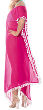 Load image into Gallery viewer, la-leela-chiffon-solid-long-caftan-womens-dark-pink_4108-osfm-14-18w-l-2x