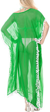 Load image into Gallery viewer, la-leela-chiffon-solid-long-caftan-vacation-girls-green_4111-osfm-14-18w-l-2x