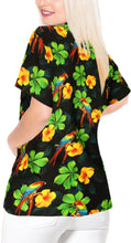 Load image into Gallery viewer, la-leela-womens-beach-casual-hawaiian-blouse-short-sleeve-button-down-shirt-multicolor-drt153