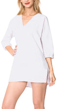 Load image into Gallery viewer, La Leela Solid Long sleeves Beach wear Pom Pom  Bikini Swimwear Cover up TOP M W