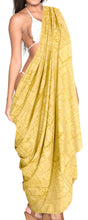 Load image into Gallery viewer, La Leela Women&#39;s Hawaiian Bikini Beach Wrap Sheer Sarong Swimming Bathing suit Beachwear Swim Dress Pareo Cover up Long 78&quot;X42&quot;  Yellow 906792