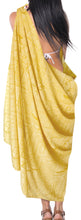 Load image into Gallery viewer, La Leela Women&#39;s Hawaiian Bikini Beach Wrap Sheer Sarong Swimming Bathing suit Beachwear Swim Dress Pareo Cover up Long 78&quot;X42&quot;  Yellow 906792