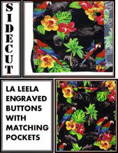 Load image into Gallery viewer, la-leela-mens-aloha-hawaiian-shirt-short-sleeve-button-down-casual-beach-party-drt154-black