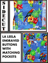 Load image into Gallery viewer, la-leela-mens-aloha-hawaiian-shirt-short-sleeve-button-down-casual-beach-party-drt154-blue
