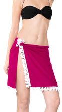 Load image into Gallery viewer, la-leela-pv-beach-pareo-bath-girl-wrap-sarong-solid-30-71x8-27-dark-pink_442-pink_b371
