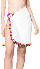 Load image into Gallery viewer, la-leela-pv-aloha-party-hawaiian-women-sarong-solid-30-71x8-27-white_451-white_b362