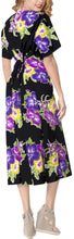 Load image into Gallery viewer, La Leela Floral Womens Beach Cover up Button Closure Evening Dress Caftan MAXI