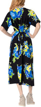 Load image into Gallery viewer, La Leela Floral Womens Beach Cover up Button Closure Evening Dress Caftan MAXI b