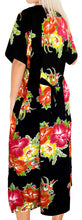 Load image into Gallery viewer, La Leela Floral Womens Beach Cover up Button Closure Evening Dress Caftan MAXI r
