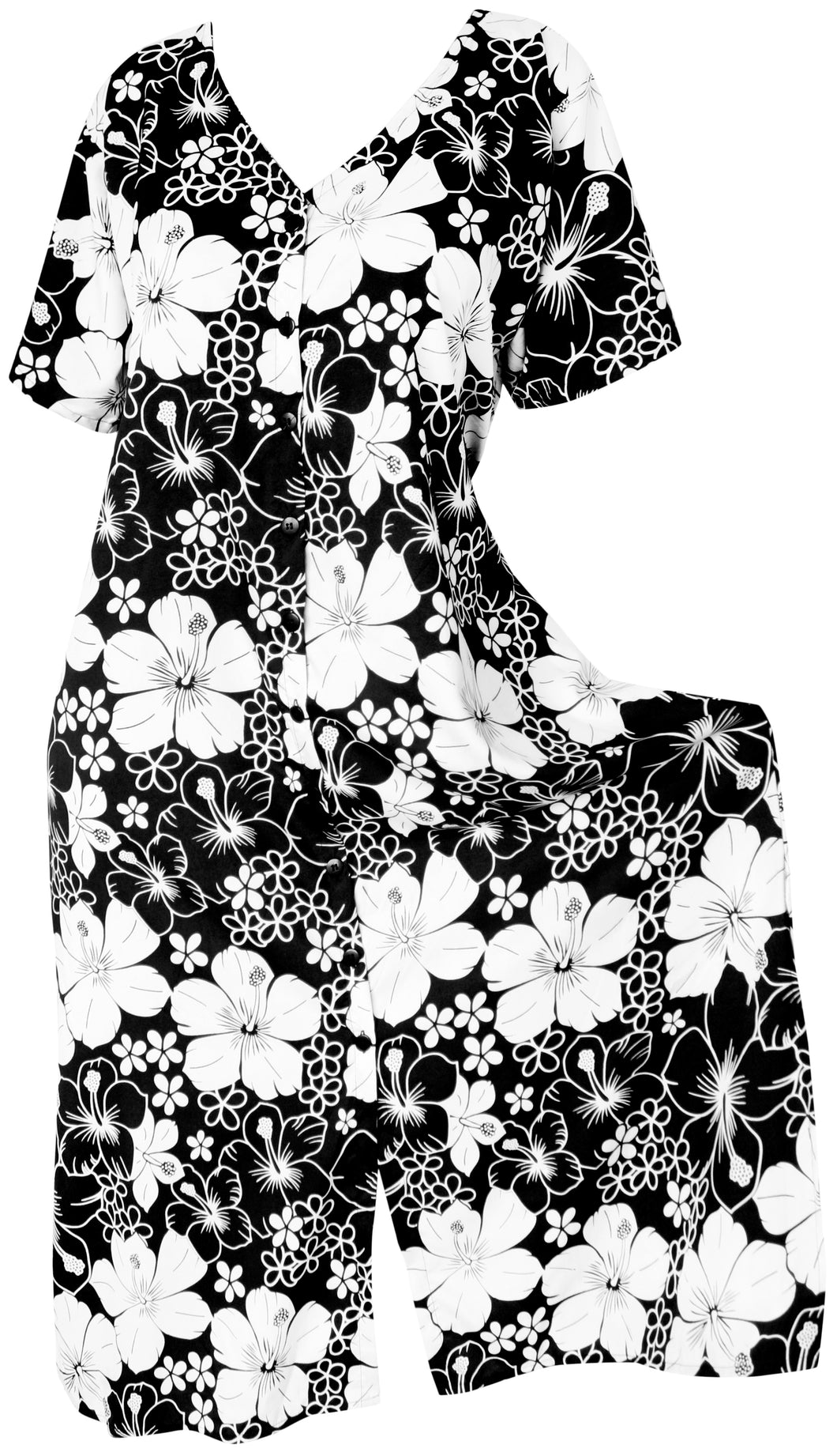 la-leela-casual-dress-beach-cover-up-rayon-tie-dye-cover-up-womens-swimsuit-skirt-Halloween Black_B349