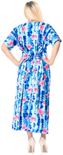 Load image into Gallery viewer, La Leela Womens Floral Beach Cover up Button Closure Evening Dress MAXI Caftan B