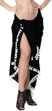 Load image into Gallery viewer, la-leela-rayon-resort-scarf-deal-dress-beach-sarong-solid-78x39-black_4068