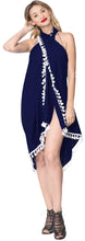 Load image into Gallery viewer, la-leela-swimwear-rayon-bathing-suit-wrap-women-swimsuit-sarong-solid-78x39-navy-blue_4070