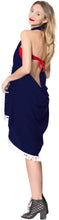 Load image into Gallery viewer, la-leela-swimwear-rayon-bathing-suit-wrap-women-swimsuit-sarong-solid-78x39-navy-blue_4070