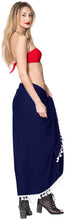 Load image into Gallery viewer, la-leela-swimwear-rayon-bathing-suit-wrap-women-swimsuit-sarong-solid-78x39-navy-blue_4070