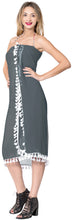 Load image into Gallery viewer, la-leela-sheer-chiffon-hawaiian-beach-dress-wrap-sarong-solid-78x39-grey_7148