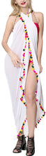 Load image into Gallery viewer, la-leela-sheer-chiffon-women-swimsuit-cover-up-sarong-solid-78x39-white_1787