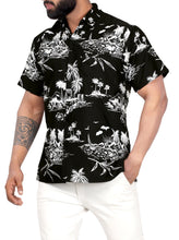 Load image into Gallery viewer, LA LEELA Men&#39;s Hawaiian Casual Short Sleevees Button Down Shirts