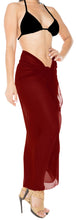 Load image into Gallery viewer, la-leela-sheer-chiffon-swimsuit-cover-up-long-sarong-solid-78x39-maroon_1658-maroon_b225