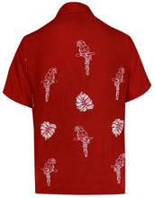 Load image into Gallery viewer, la-leela-mens-beach-hawaiian-casual-aloha-button-down-short-sleeve-shirt-red_w862