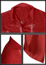 Load image into Gallery viewer, la-leela-mens-beach-hawaiian-casual-aloha-button-down-short-sleeve-shirt-red_w862