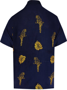 la-leela-mens-beach-hawaiian-casual-aloha-button-down-short-sleeve-shirt-Navy Blue_W861